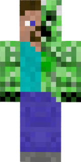 half Steve, half creeper