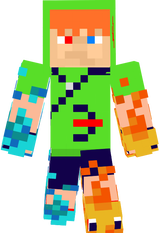 robin hood gamer with fire hands and feet
