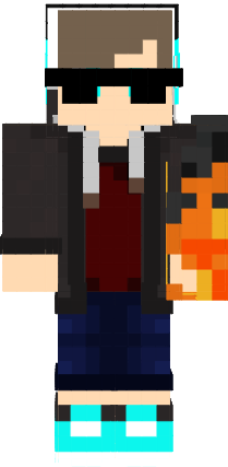 Preview of texture: ZulioXD Terbaru Berambut Coklat Dengan Kacamata Hitam Bertangan Api Dan Headset