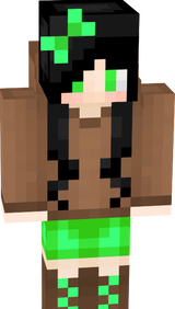Green girl skin