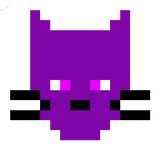 purple gummy cat head