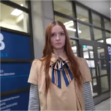 M3gan in school at Toronto