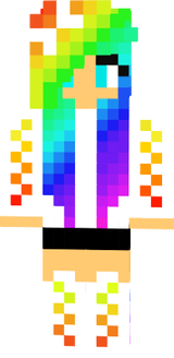 white rainbow girl
