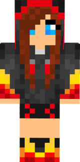 Pyro Fire Girl with hoodie 496