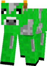 green cow