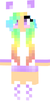 Cute Rainbow Panda Minecraft Skin