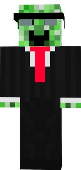 happy creeper in a suit