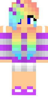 Rainbow hair Jaelen  (With bow)