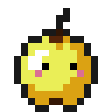 GOLDEN APPLE WITH CUTE FACE