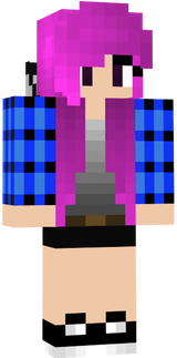 PINK HAIR BLUE GIRL!!!