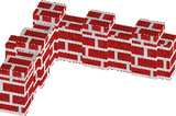 Muro de ladrillo rojizo