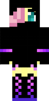 Mlp Fluttershy Neon Purple And Black Hoodie Skin 