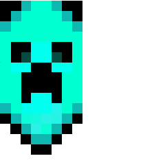 Preview of texture: Capa minecraft-BLUE CREPEER