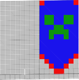 creeper blue and green