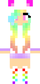 rainbow kittygirl pink style