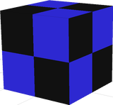 bloco azul e preto