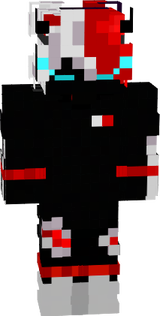 skin de pelo blanco con rojo