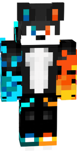 Blue and orange wolf