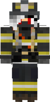 izzy demon wolf as a firefighter