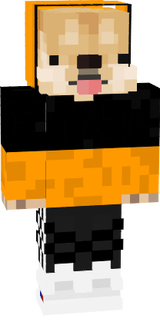 dog human white black orange pink gray with a nose a mouth two eyes four legs and a head whithout a brain