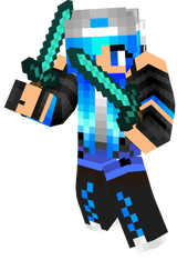 Ender Girl Blue skin player 2.6