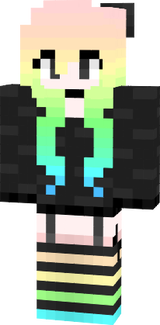 pastel goth rainbow girl