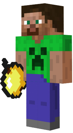 Minecraft 15th Anniversary Cape Creeper Shirt Steve - player Skin ...