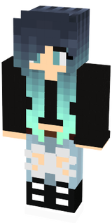 blue ombre girl