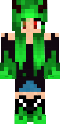 Preview of texture: green fire demon girl