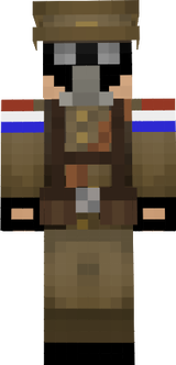 Landifia in a gasmask