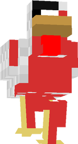 Half Red Half Black Pig