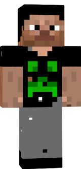 Black Steve with Creeper Face