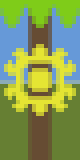 Palm tree with sun