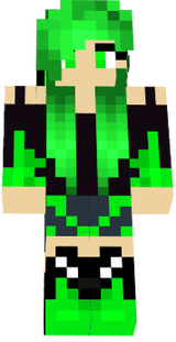 green flame wolf girl