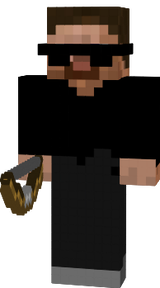 minecraft guy in black