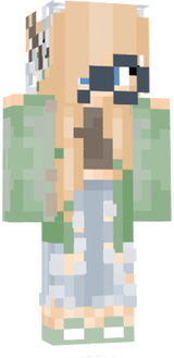 LighteningLady, Cute Green Girl Skin With Classes
