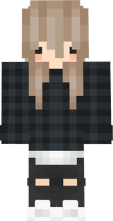 cute chibi girl with poker face