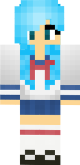 Blue hair school girl