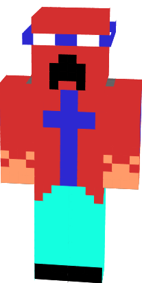 Preview of texture: красный крипер в теле человека