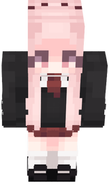 pink anime school girl