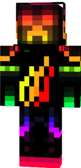 Rainbow neon creeper skin