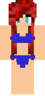 red hair bikini girl tree