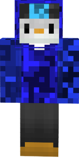 Pinguim de casaco azul