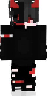red and black boy with mask