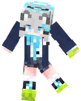Blue Chairu - Shiroko Minecraft Skin