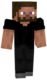 steve with beard and black clothes