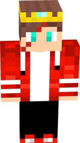 red hoodie with a scar