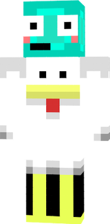 ダイヤモンドブロックをもったニワトリ