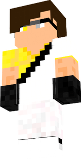 minecraft skin-yellow&white