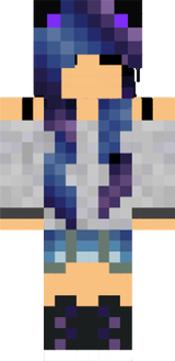 purple fox galaxy girl no eyes